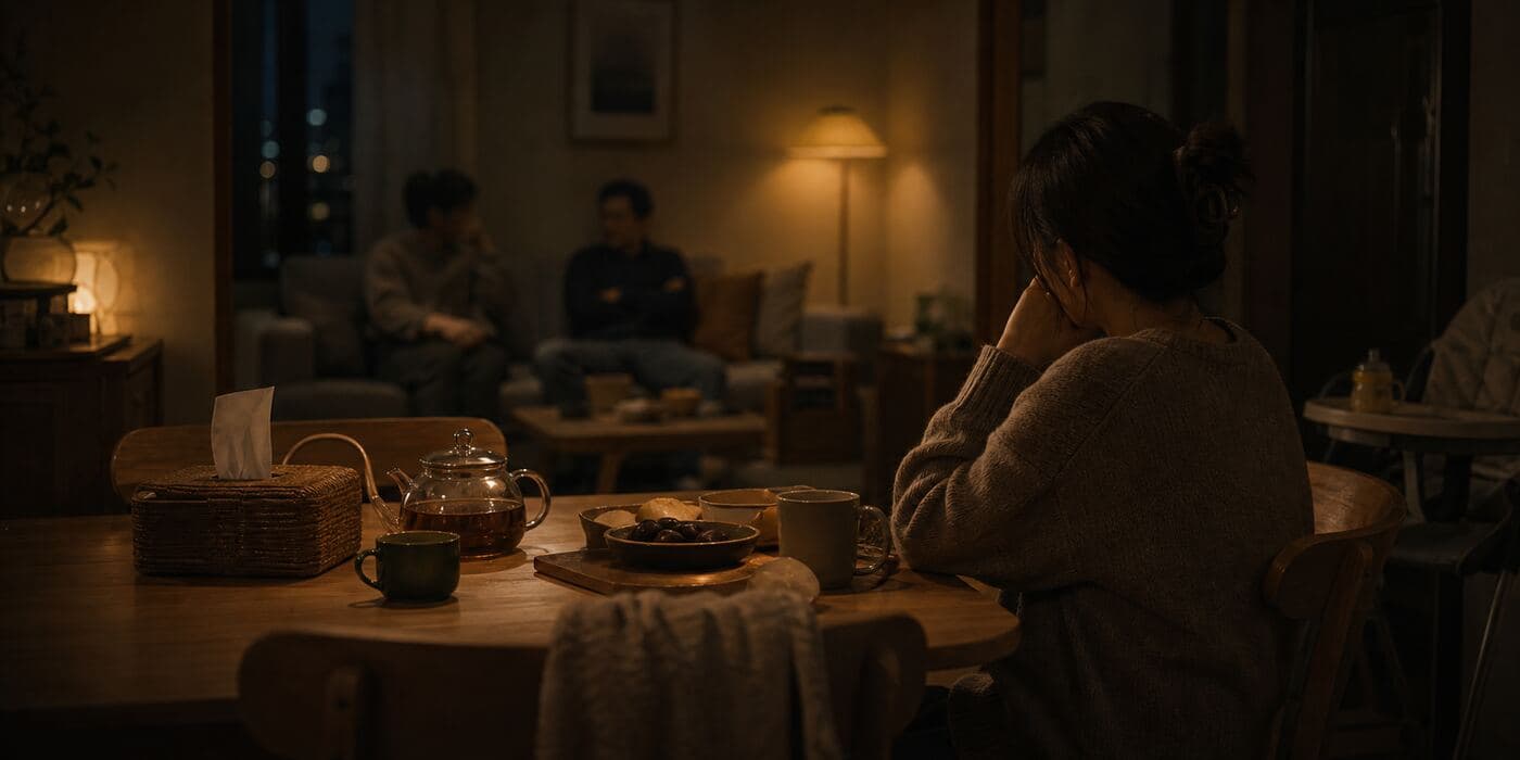 伴侣和长辈不理解的深夜场景
